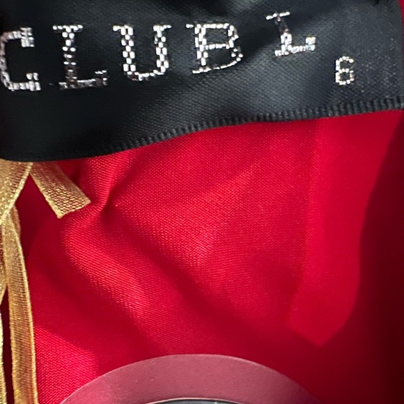 Club L London Red Midi Dress - Sexy V-Neck - Size 6" - Picture 4 of 6